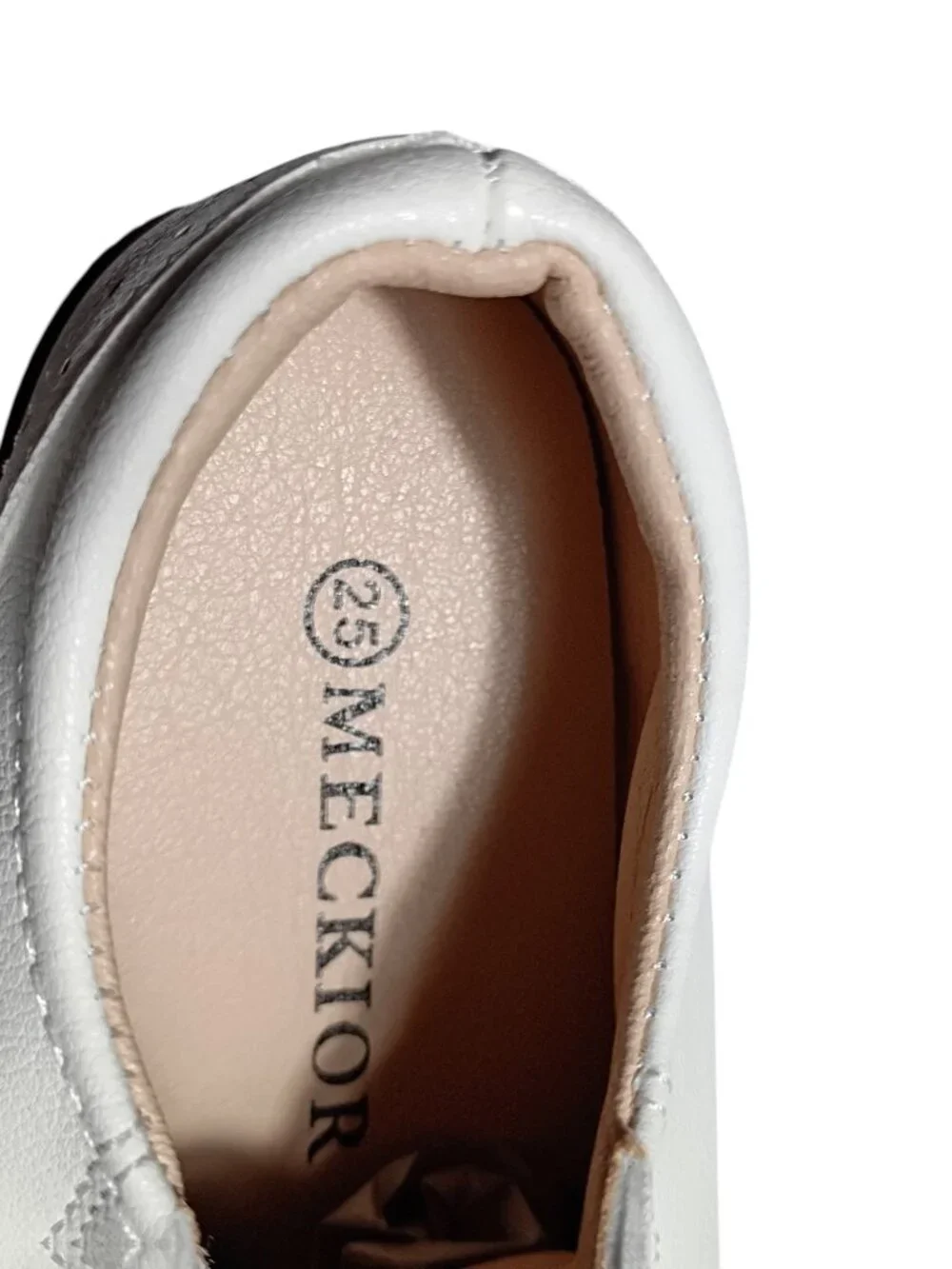 Meckior White Wingtip Oxford Toddler Dress Shoes - EU 25 (US 8.5-9)